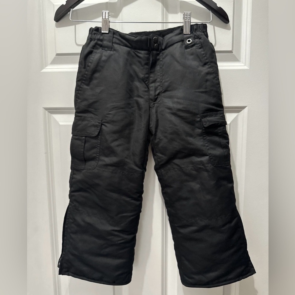 Falls Creek Youth Black Pull On Winter Snow Pants Sz XS 4/5